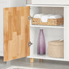 SoBuy BZR75-W Meuble sous Lavabo, Meuble sous Vasque, Armoire Salle de Bain avec Porte et 2 Compartiments Latéral