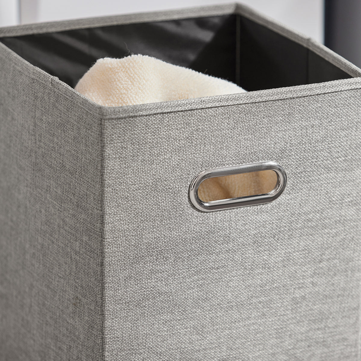 SoBuy BZR93-W Meuble Salle de Bain avec Panier à Linge, 1 Tiroir et 1 Panier Amovible, pour Salle de Bain et WC, Rangement Optimisé – L34×P30×H90 cm, Blanc