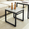 SoBuy FBT42-HG Tables Basses Gigognes, Set de 2, Lot de 2 Tables d'Appoint Empilables Tables Carrée Table Basse