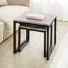 SoBuy FBT42-HG Tables Basses Gigognes, Set de 2, Lot de 2 Tables d'Appoint Empilables Tables Carrée Table Basse