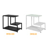 SoBuy FBT65-SCH Bout de Canapé Table d’Appoint Tables Basses avec 3 Étagères de Rangement