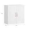 sebuyfr.comG231-W Armoire Murale Salle de Bain avec Porte et Étagère Réglable – L60×P30×H60 cm, Charge 25 kg, MDF E1, Blanc