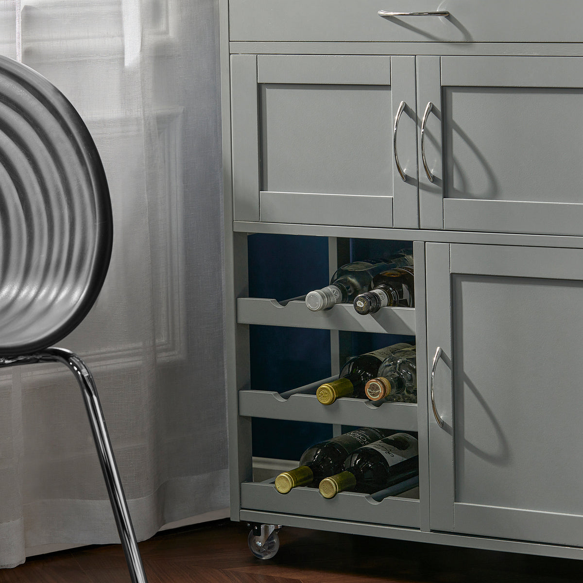 SoBuy FKW45-HG Desserte Chariot de Cuisine de Service Roulant, Meuble Armoire de Rangement Cusine sur roulettes