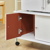 sebuyfr.comG12-W Meuble rangement cuisine roulant en bois, Chariot de cuisine de service