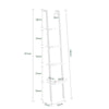 sebuyfr.comG15-W Bibliothèque Étagère Murale Style échelle, Étagère échelle 4 Niveaux- Blanc 33 x 180 cm