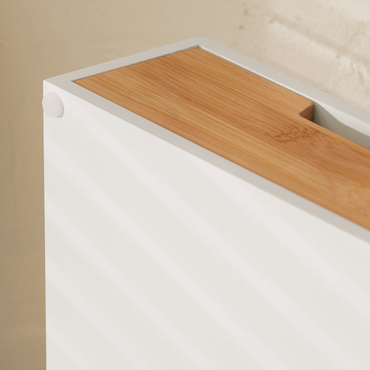 sebuyfr.comG179-WN Boîte à Thé avec Tiroir, Format Compact, Rangement Optimisé, Design Fonctionnel, Usage Quotidien – L31×P30×H10 cm, Bois, Blanc et Naturel