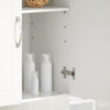 sebuyfr.comG231-W Armoire Murale Salle de Bain avec Porte et Étagère Réglable – L60×P30×H60 cm, Charge 25 kg, MDF E1, Blanc