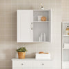 sebuyfr.comG231-W Armoire Murale Salle de Bain avec Porte et Étagère Réglable – L60×P30×H60 cm, Charge 25 kg, MDF E1, Blanc
