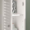 sebuyfr.comG236-W Colonne de Salle de Bain – 32 cm, 2 Portes Persiennes, Tiroir et Niche, Blanc
