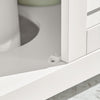 sebuyfr.comG237-II-W Meuble Sous Vasque 60 cm avec Porte à Lamelles – Étagère Réglable, Blanc