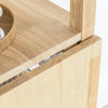 SoBuy FWT70-N Table Pliante en Bois d'Hévéa – 98×60 cm, 3 Étagères, Naturel