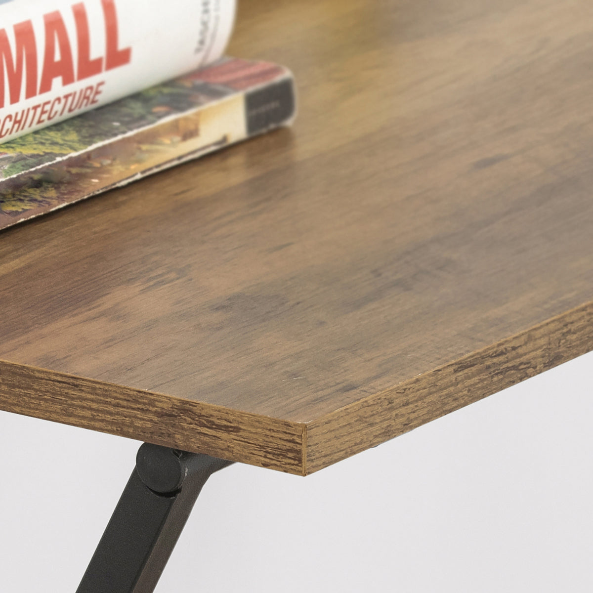 SoBuy FWT88-F Table Pliant pour Petits Espaces, Bureau d'Ordinateur Table d’Etude Bureau Portable à Domicile, Salon, Chambre, Aucun Assemblage Requis Design Industriel