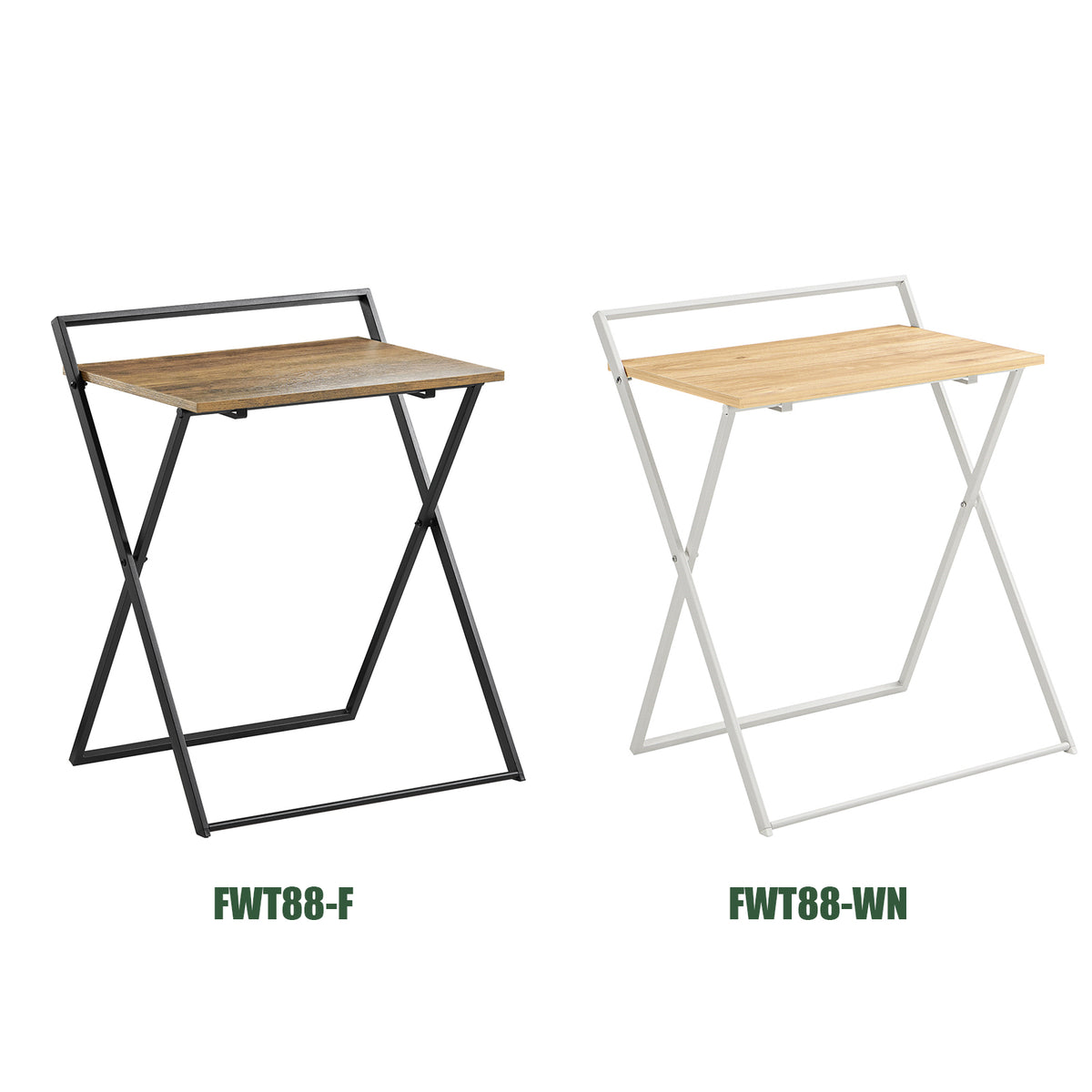 SoBuy FWT88-F Table Pliant pour Petits Espaces, Bureau d'Ordinateur Table d’Etude Bureau Portable à Domicile, Salon, Chambre, Aucun Assemblage Requis Design Industriel