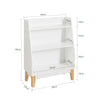 SoBuy KMB47-W Bibliothèque Étagère à Livres Étagère de Rangement pour Livres et Jouets Enfant, Porte-revues avec 3 étagères, 60x25x80 cm