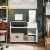 SoBuy ASK02-W Caisson de Bureau à roulettes, Support Imprimante Roulant, Organiseur Bureau Bureau