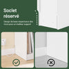 SoBuy FBT111-E-WNx2 Lot de 2 Tables de Chevet Slim 20 cm avec Station de Charge Intégrée, Prise + USB + Type-C, Tiroir et Étagère – Blanc