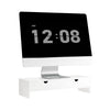 SoBuy BBF02-W Support Écran PC Rehausseur Ecran PC Bureau avec 2 Tiroirs et Rangement Support Moniteur Universel pour Ordinat