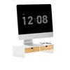 SoBuy BBF02-WN Support Écran PC Rehausseur Ecran PC Bureau avec 2 Tiroirs et Rangement Support Moniteur Universel pour Ordina