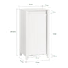 SoBuy BZR100-W Armoire à Linge avec Panier Rabattable et Sac Amovible à Poignées – L45×P35×H85,5 cm, Charge 15 kg, MDF E1, Blanc
