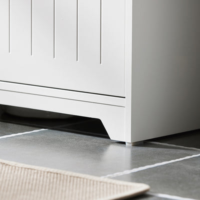 SoBuy BZR108-II-W Meuble sous Colonne Lavabo avec 2 Portes – 60×30×60 cm, Charge 30 kg, MDF E1, Blanc