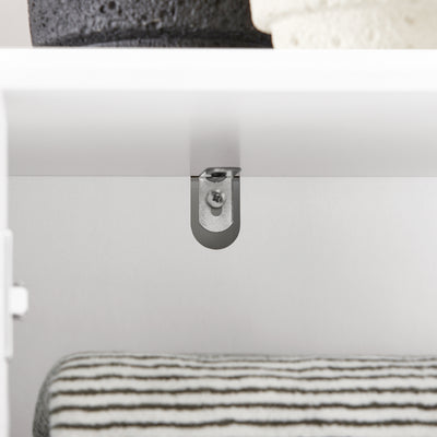 SoBuy BZR109-W Meuble Colonne Salle de Bain 170 cm Slim 30 cm 2 Portes Étagères Réglables Tiroir Anti-Basculement – Blanc