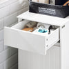 SoBuy BZR110-W Armoire à Linge avec 1 Porte – L40×P39×H86 cm, Charge 25 kg, MDF E1, Blanc