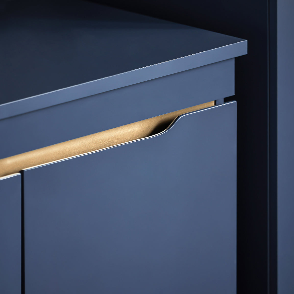 SoBuy BZR113-B Meuble sous-Lavabo Bleu Foncé 60 cm avec 2 Portes, Cloison et Pieds en Pin – Profondeur 30 cm, MDF E1, Charge 30 kg
