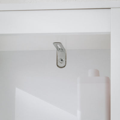 SoBuy BZR123-W Colonne Salle de Bain avec Panier à Linge Amovible et 2 Étagères Ouvertes – L30×P30×H145 cm, Charge 20 kg, MDF et Bambou, Blanc