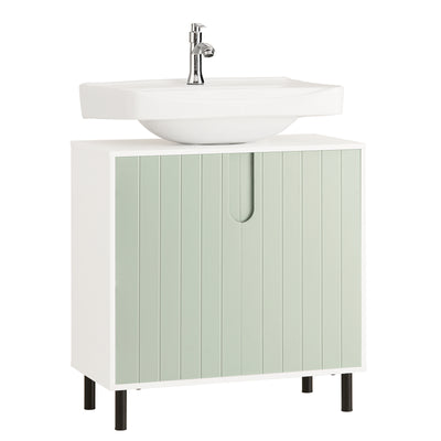SoBuy BZR139-GR Meuble sous Lavabo Meuble sous Vasque avec 2 Portes et étagère réglable | Prévente