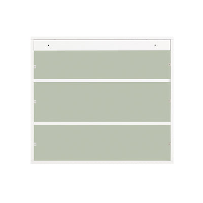 SoBuy BZR140-GR Armoire Murale Salle de Bain Vert et Blanc 60 cm avec 2 Portes, Étagères Réglables et Compartiment Ouvert – MDF E1