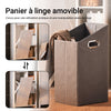 SoBuy BZR156-W Meuble Salle de Bain avec Panier à Linge – Colonne Rangement WC étroite avec Porte Abattante et Étagères Ouvertes, 86x50x30cm, Blanc