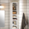 SoBuy BZR160-W Colonne Salle de Bain 20x180x20 cm, Petit Meuble Rangement WC, Meuble Salle de Bain avec Portes, Tiroir, Étagères, Armoire Haute Gain de Place