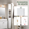 SoBuy BZR160-W Colonne Salle de Bain 20x180x20 cm, Petit Meuble Rangement WC, Meuble Salle de Bain avec Portes, Tiroir, Étagères, Armoire Haute Gain de Place