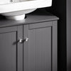 SoBuy BZR18-II-DG Meuble sous-Lavabo à 2 étages et 2 Portes Meuble de Rangement de Salle de Bain - L60cm x P30cm x H60cm