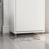 SoBuy BZR222-W Meuble Sous Lavabo Étroit – Découpe en U, 40 × 30 × 60 cm, Niche Ouverte, Blanc et Bois