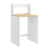 SoBuy BZR224-WN Meuble au-dessus du Lave-Linge 66×60×127 cm – Plan de Travail + Étagère avec Garde-Corps, Sans Panneau Arrièr