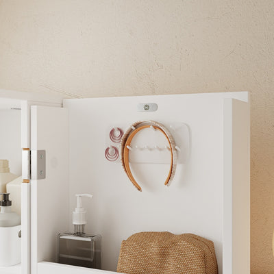 SoBuy BZR244-WN Armoire Haute de Salle de Bain Blanche avec 2 Tiroirs – Colonne de Rangement avec 4 Étagères, Panneau Mélaminé – 30×30×180 cm, Charge 39 kg