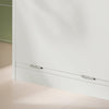SoBuy BZR79-W Meuble de Salle de Bain avec Panier à Linge Intégré, Tiroir et Double Porte – Blanc et Bois