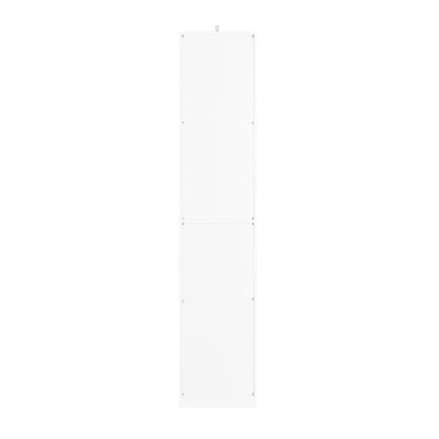 SoBuy BZR80-W Colonne de Salle de Bain 170 cm – Tiroir, Portes et Étagère Ouverte – Blanc
