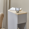 SoBuy FBT111-HGx2 Lot de 2 Tables de Chevet avec Tiroir, Gain de Place, pour Salon et Chambre, Rangement Optimisé, Design Fonctionnel – L20×P35×H60 cm, Gris