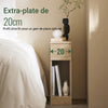 SoBuy FBT111-N Table de Chevet Ultra-Fine avec Tiroir et Étagère – L20×P35×H60 cm, Charge max. 20 kg, MDF/PB E1, Naturel