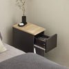 SoBuy FBT111-SCHx2 Lot de 2 Tables de Chevet Fines avec Tiroir et Étagère – L20 × P35 × H60 cm, Noir