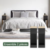 SoBuy FBT111-SCHx2 Lot de 2 Tables de Chevet Fines avec Tiroir et Étagère – L20 × P35 × H60 cm, Noir