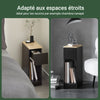 SoBuy FBT111-SCHx2 Lot de 2 Tables de Chevet Fines avec Tiroir et Étagère – L20 × P35 × H60 cm, Noir