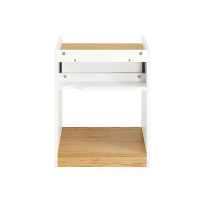 SoBuy FBT128-WN Table de Chevet, Table de Nuit, Table d'Appoint, Bout de Canapé avec 1 Tiroir pour Salon, Chambre