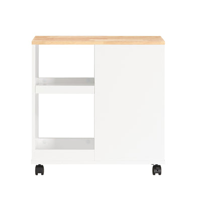 SoBuy FBT130-WN Bout de Canapé, Table d'appoint avec 2 Tiroirs, Compartiment Ouvert, Meuble de Rangement à roulettes, Chariot pour Salon, Bureau, Chambre, Blanc, L60xP30xH60cm