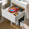 SoBuy FBT137-W Table de Chevet avec tiroir Table de Nuit Bout de canapé Table d'appoint Table Téléphone Table de Café