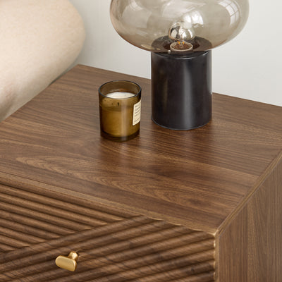 SoBuy FBT170-N Table de Chevet avec 2 Tiroirs, pour Salon et Chambre, Design Fonctionnel, Usage Quotidien, Pratique – L45×P40×H58 cm, Bois d’Hévéa, Marron