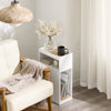 SoBuy FBT171-WN Table de Chevet Étroit, Table de Nuit avec Tiroir et Étagère, Meuble d 'appoint Moderne pour Chambre et Salon, Blanc, 20 x 35 x 60 cm
