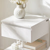 SoBuy FBT49-Wx2 Lot de 2 Table de Chevet - Table de Nuit avec 1 tiroir et 2 étagères, Table d'appoint pour Chambre à Coucher - Meuble de Rangement Moderne L39 x P39 x H65 cm Blanc